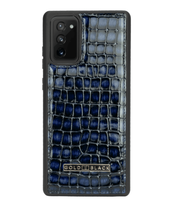 Samsung Note 20 Lederhülle MILANO-Design Blau