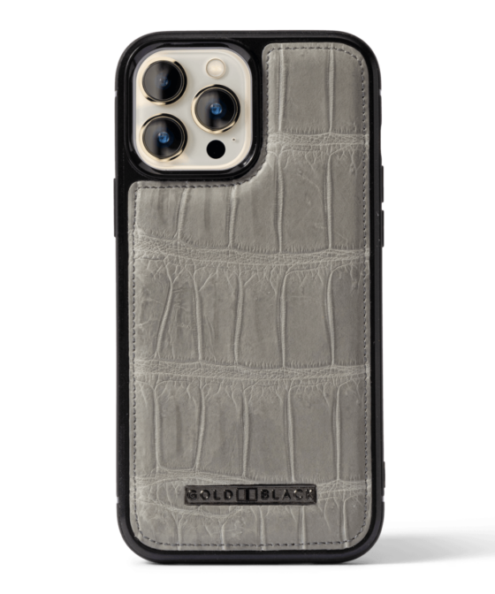 iPhone 13 Pro Max MagSafe Krokodilleder Case Grau Limited Edition
