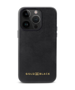 iPhone 15 Pro Lederhülle Luxe schwarz mit MagSafe